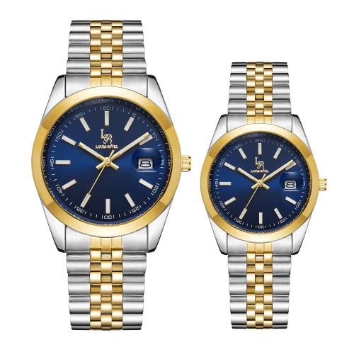 طقم ساعه رجالي, و نسائي LR2411 لونين ذهبي ميناء از...