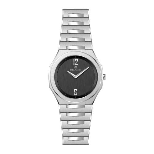 ساعة رجالي بروجيه 24004 فضي ميناء اسود