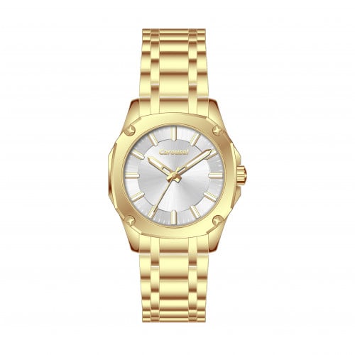 ساعة رجالي كاروسيل 542 ذهبي ميناء ابيض