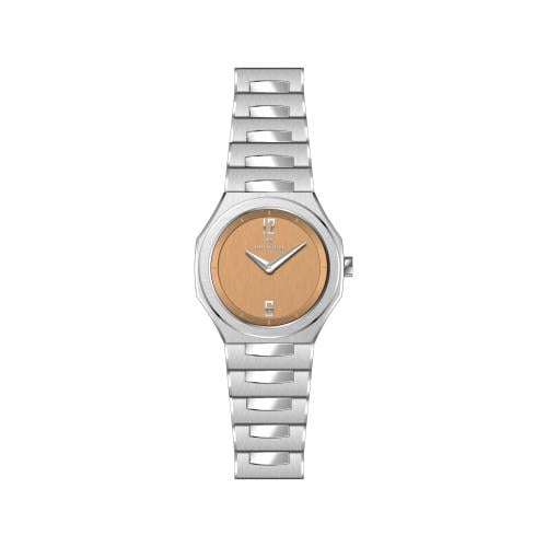 ساعة نسائية بروجيه 24005 فضي ميناء اورنج