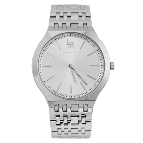 ساعة رجالي لويس ريفال 23013 فضي كامل