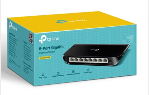 جيجا بايت مقسم شبكة سويتش تبلينك TP-LINK عادي 8 مخ...