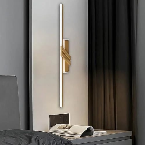 إضاءة ابليك حائط استيل ذهبي لون الانارة 3 اضاءات 30 واط مقاس 80 سم WA/D6247/800GD+3CO