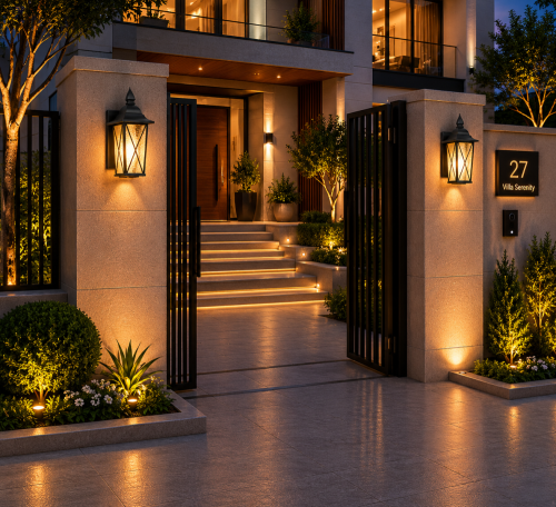 فانوس جداري قزاز مثلج E27 اسود خارجي HU6355W/BK