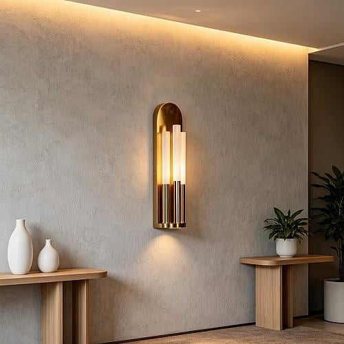 إضاءة أبليك حائط مودرن زيتي لون الانارة أصفر 5 واط قطر 40 سم WA/D6376/400CR+WW
