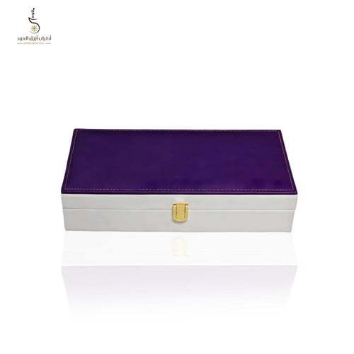 شنطة هدية لونين أبيض وبنفسجي