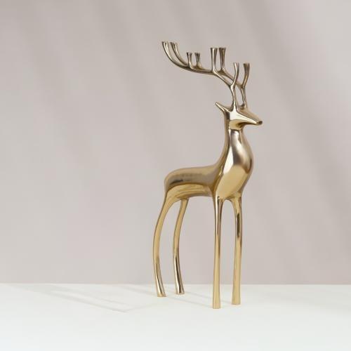 ديكور الغزال البري ذهبي كبير