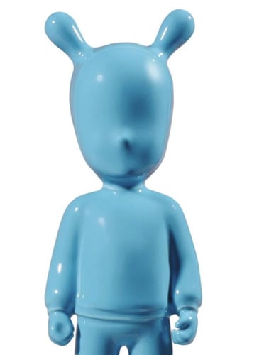 لادرو تمثال الضيف الأزرق نموذج صغير