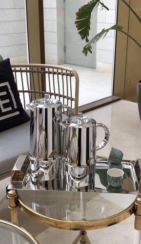 طقم 12 فنجال قهوة باللون الاخضر