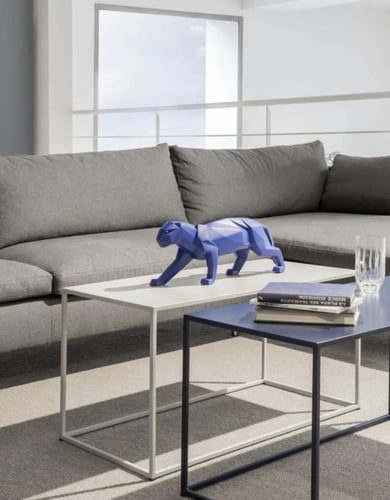 لادرو تمثال النمر المنحوت غير لامع ( ازرق)