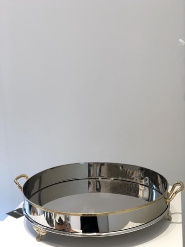 صينيه دائريه فضيه