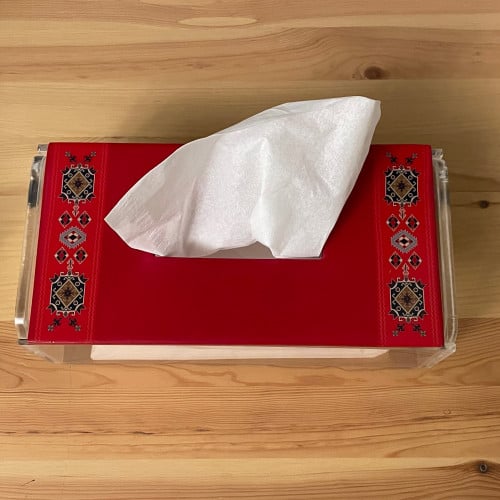 حامل مناديل احمر