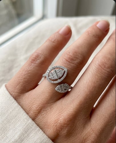 خاتم ذهب ألماس عيار 18K