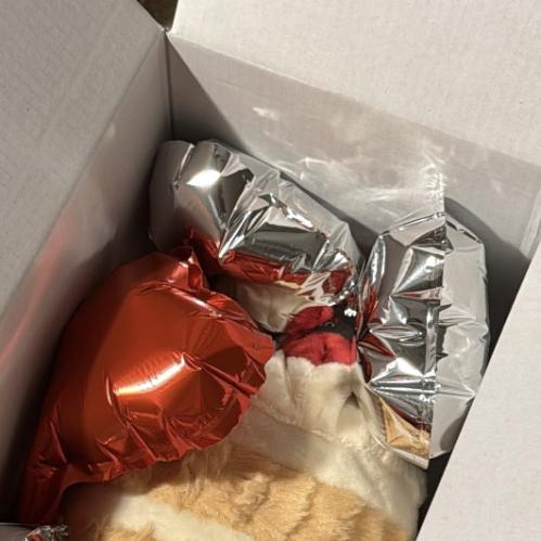 بالونات قلب " احمر وفضي"