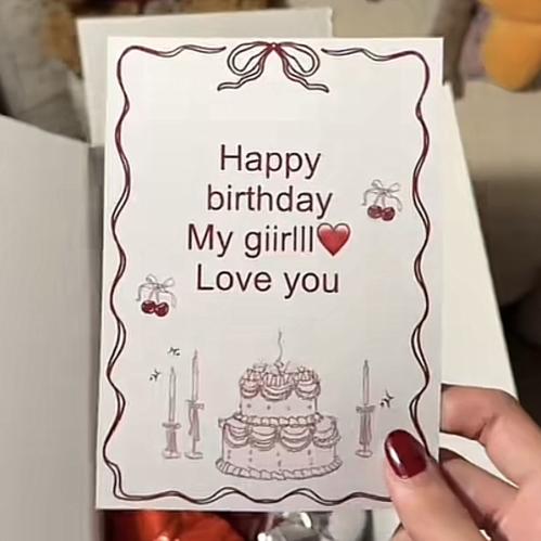 كرت الميلاد احمر ( اكتب الرساله بالملاحظة)