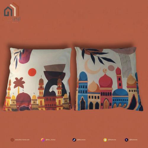 مخدة قماش بتصميم رمضان