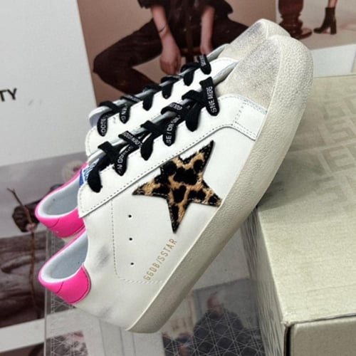 Golden goose Superstar distressed lace-up sneakers