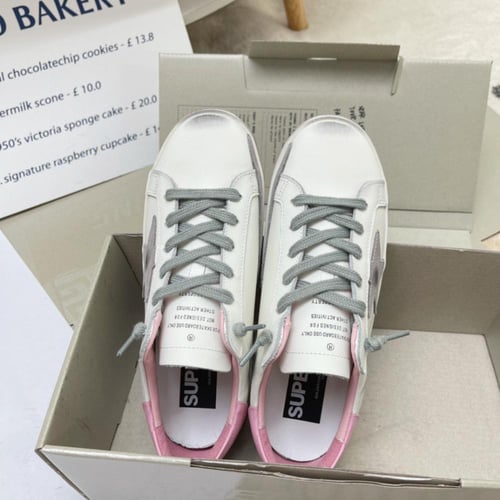 Golden goose Superstar distressed lace-up sneakers