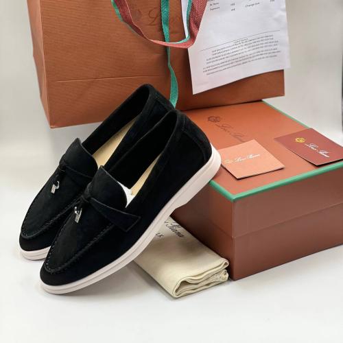 حذاء لورو بيانا موكاسين - اسود