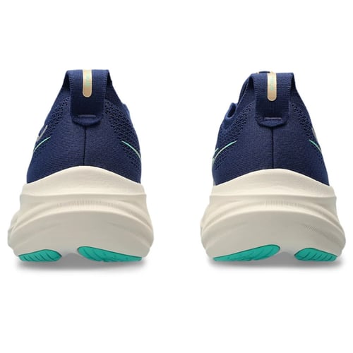 ASICS GEL-NIMBUS 26 Navy Blue with cream and green