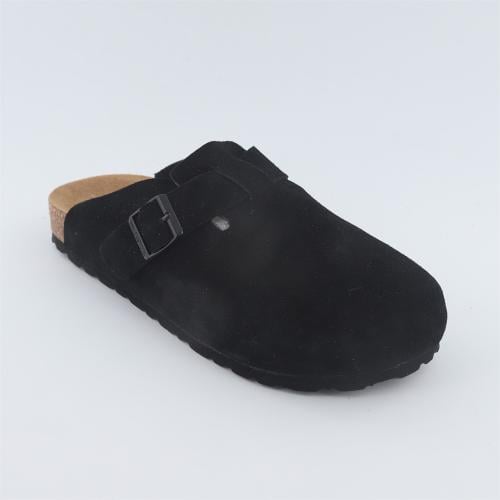 BIRKENSTOCK Boston Suede Clogs Black