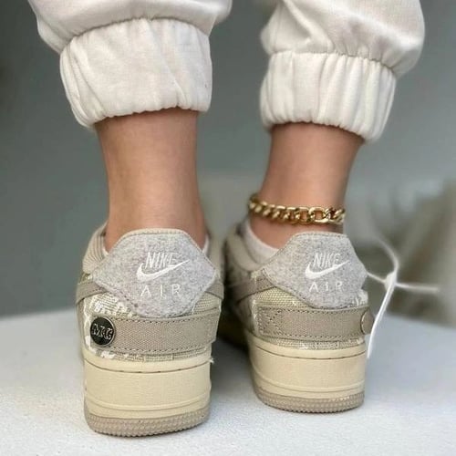 Nike Gz Air Force 1 Low X Travis Scott Grey White...