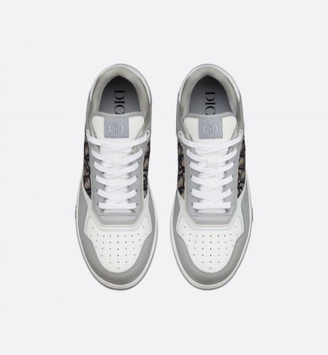 Gray and White Smooth Calfskin with Beige and Blac...