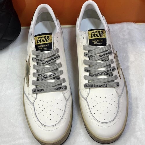 Golden goose Superstar distressed lace-up sneakers
