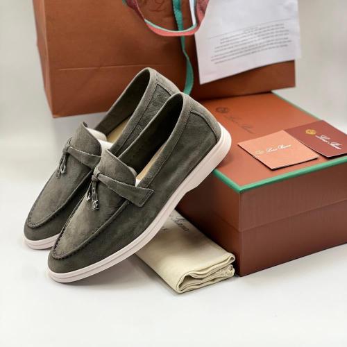 حذاء لورو بيانا موكاسين - زيتي غامق