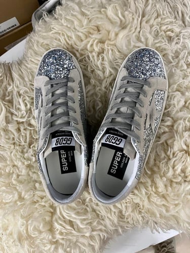 Golden goose Superstar distressed lace-up sneakers