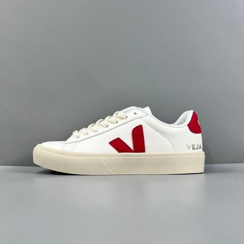 VEJA CAMPO LEATHER WHITE RED sneakers