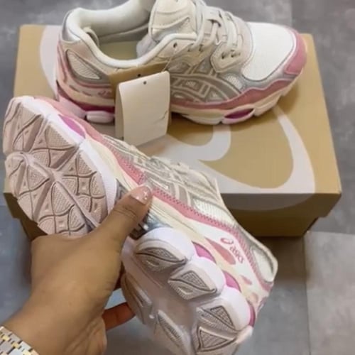 ASICS Gel-NYC "Cream/Mineral Beige/Pink" sneakers