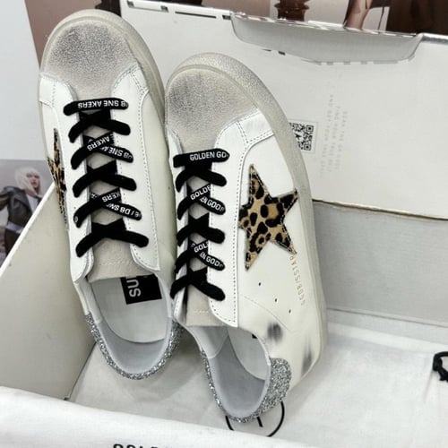 Golden goose Superstar distressed lace-up sneakers