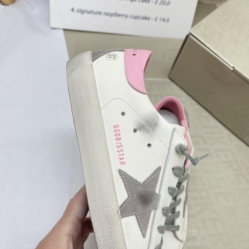 Golden goose Superstar distressed lace-up sneakers
