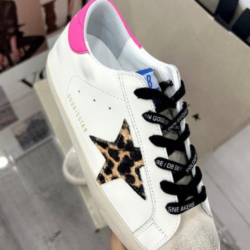 Golden goose Superstar distressed lace-up sneakers