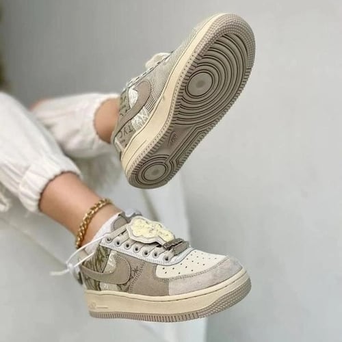 Nike Gz Air Force 1 Low X Travis Scott Grey White...