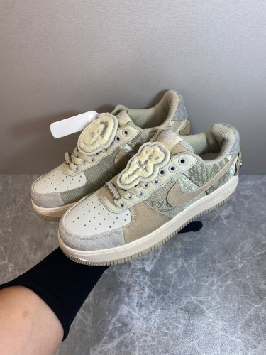 Nike Gz Air Force 1 Low X Travis Scott Grey White...
