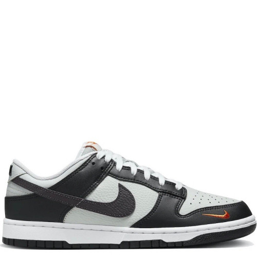Nike Dunk Low Grey Black Orange Mini Swoosh
