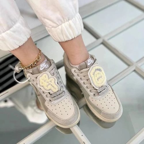 Nike Gz Air Force 1 Low X Travis Scott Grey White...