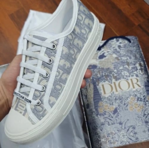 Walk'N'Dior Embroidered Canvas Low 'Grey'