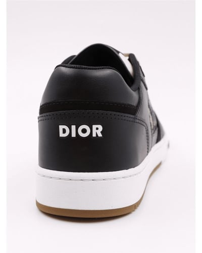 Black Smooth Calfskin with Beige and Black Dior Ob...