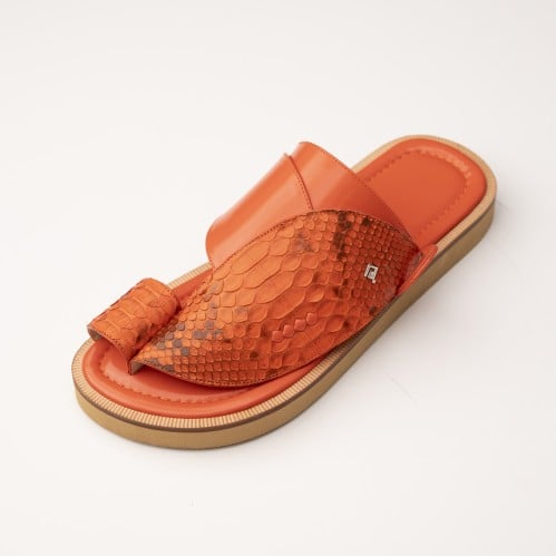 جلد ثعبان برتقالي ربل بيج