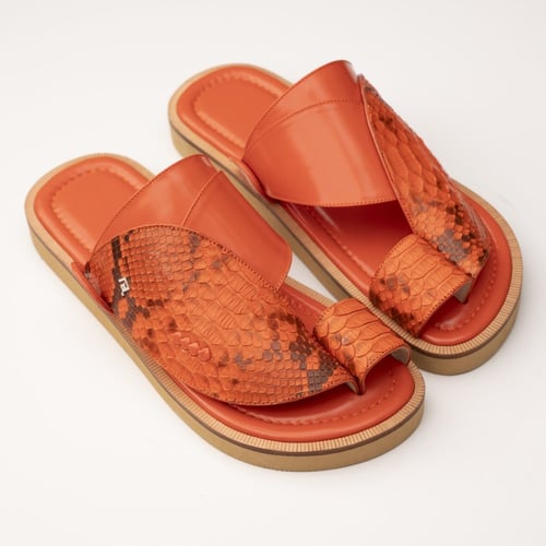 جلد ثعبان برتقالي ربل بيج