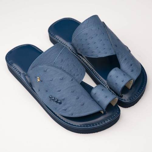 جلد نعام ازرق