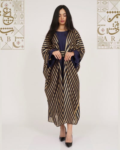 جلابية بشت بلون كحلي