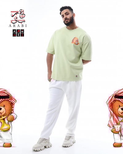 تيشيرت أوفر سايز من مجموعة ثَمَد الصيفية باللون ال...