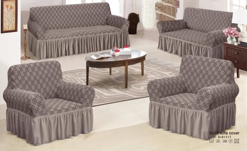 طقم غطاء كنب 4 قطع - مشجر 2