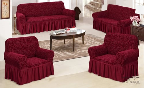 طقم غطاء كنب 4 قطع - مشجر 1