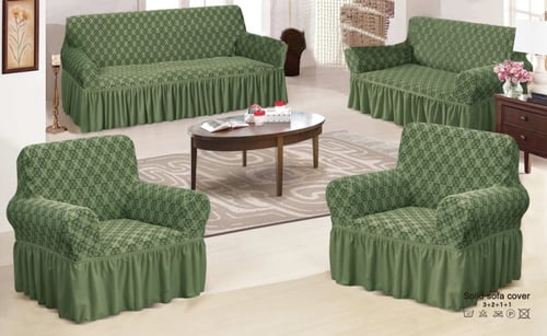 طقم غطاء كنب 4 قطع - مشجر 2