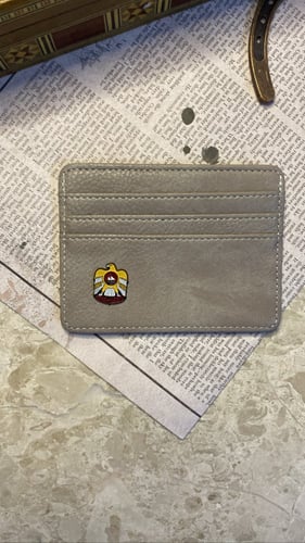 محفظة بطاقات "رمادي" "